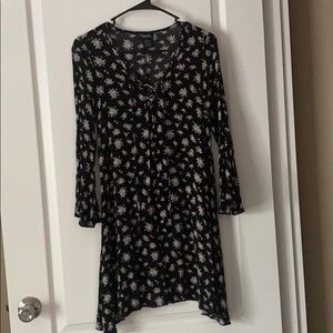 Black flower dress